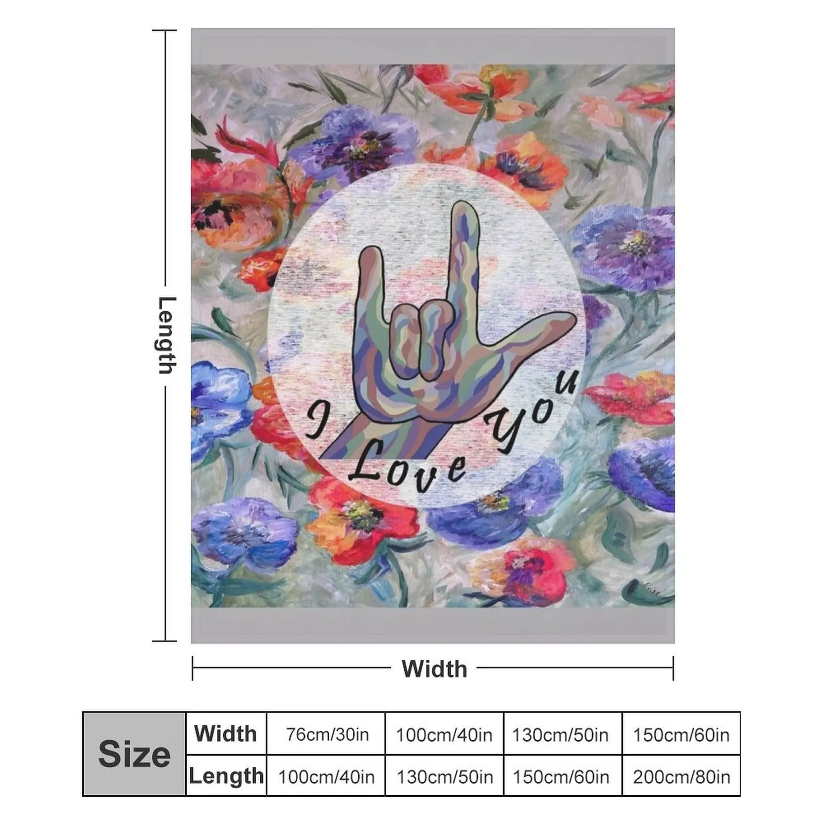 Одеяло ASL с цветами и я люблю тебя плед рождественские украшения на диване одеяла