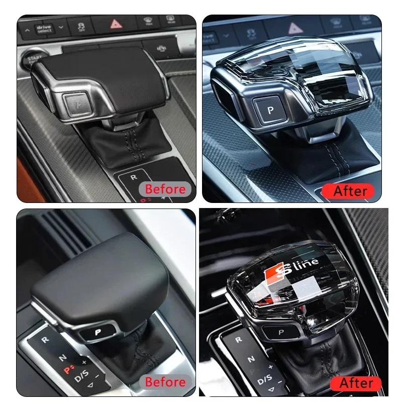 1 шт. хрустальная крышка ручки переключения передач для Audi Q7 C8 S4 S5 A6 Q8 A5 A4 SQ8 Q5 S8 RS4 SQ5