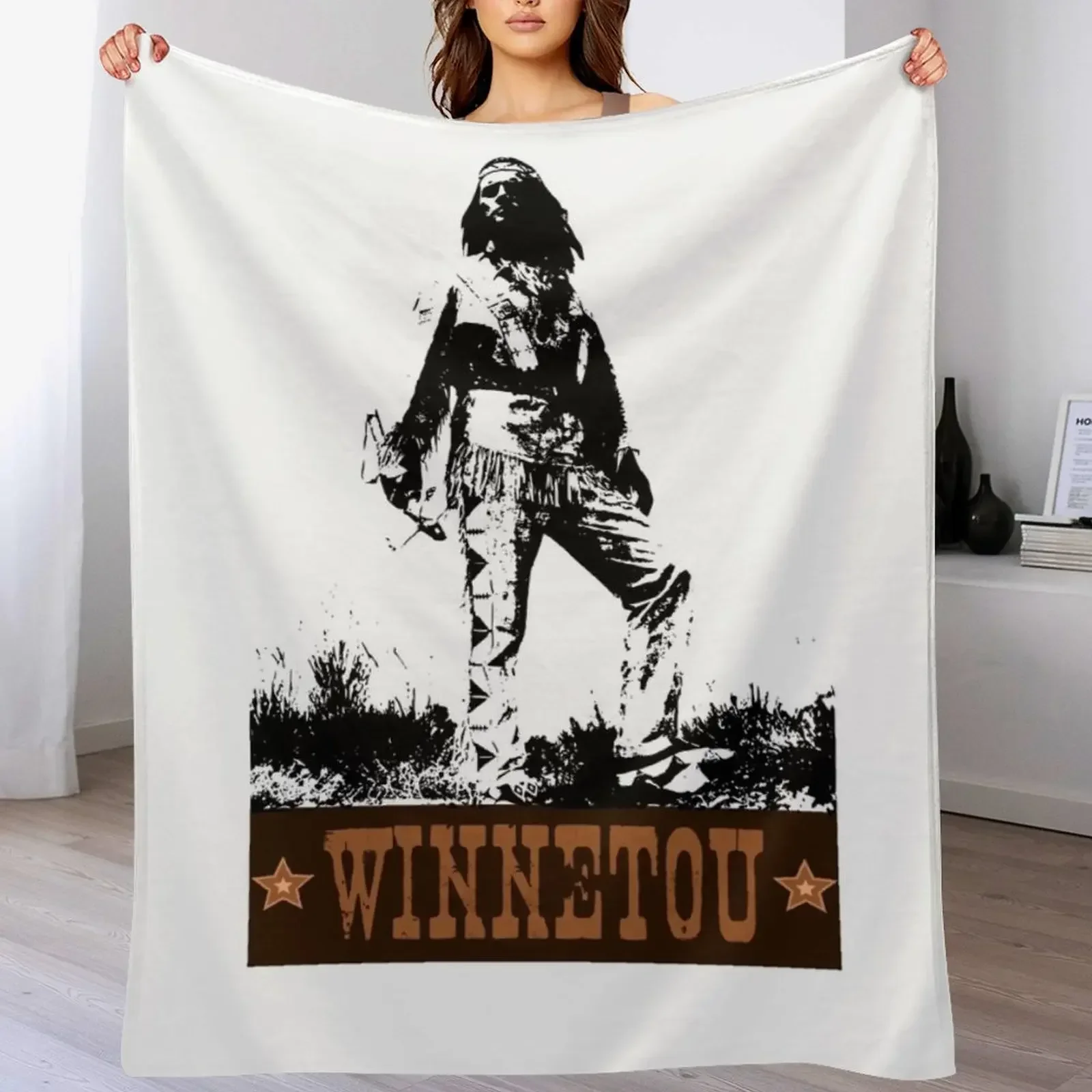 Спасите Winnetou Indian Chief Apache идея подарка на день рождения пледы кровать клетчатая