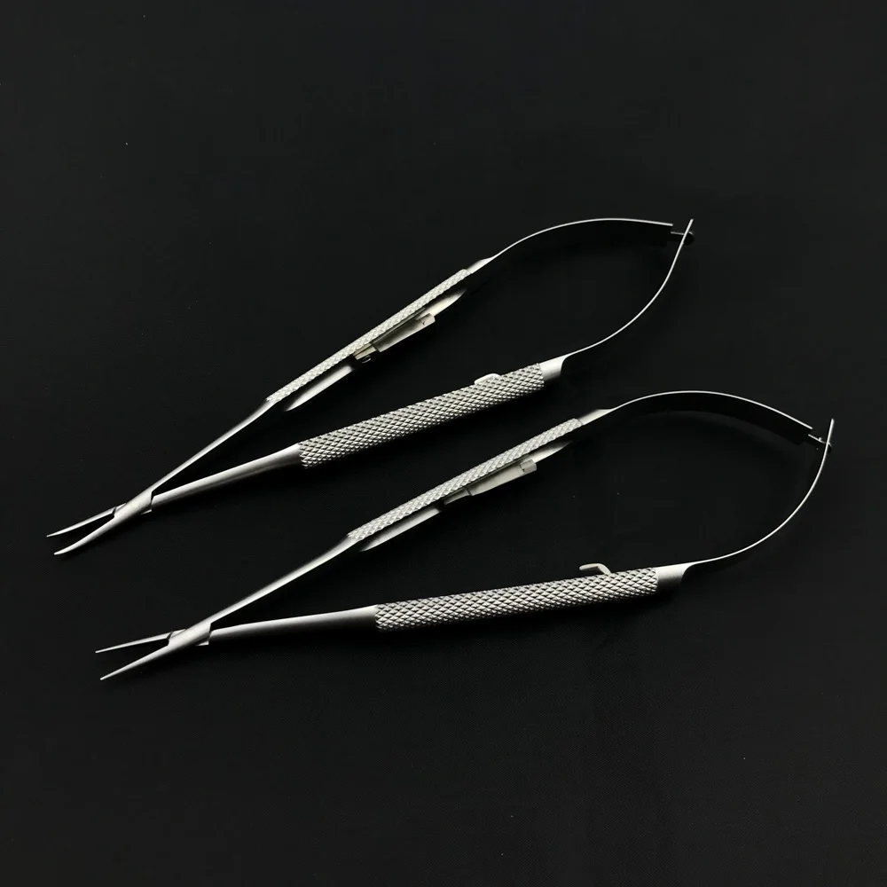 

2pcs 12.5-18cm with Lock Castroviejo Needle Holders Dental forceps ophthalmic surgical instruments