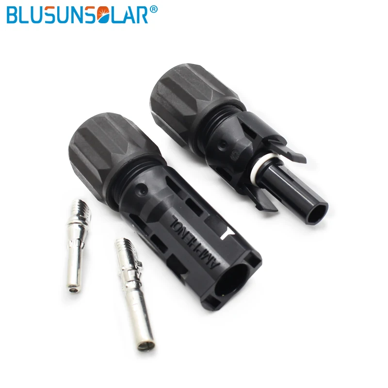 

LEADER SOLAR Free Shopping 1 Pair/lot Amphenol 1000V Solar Connector for Solar Panel IP67 Waterproof Connector Solar
