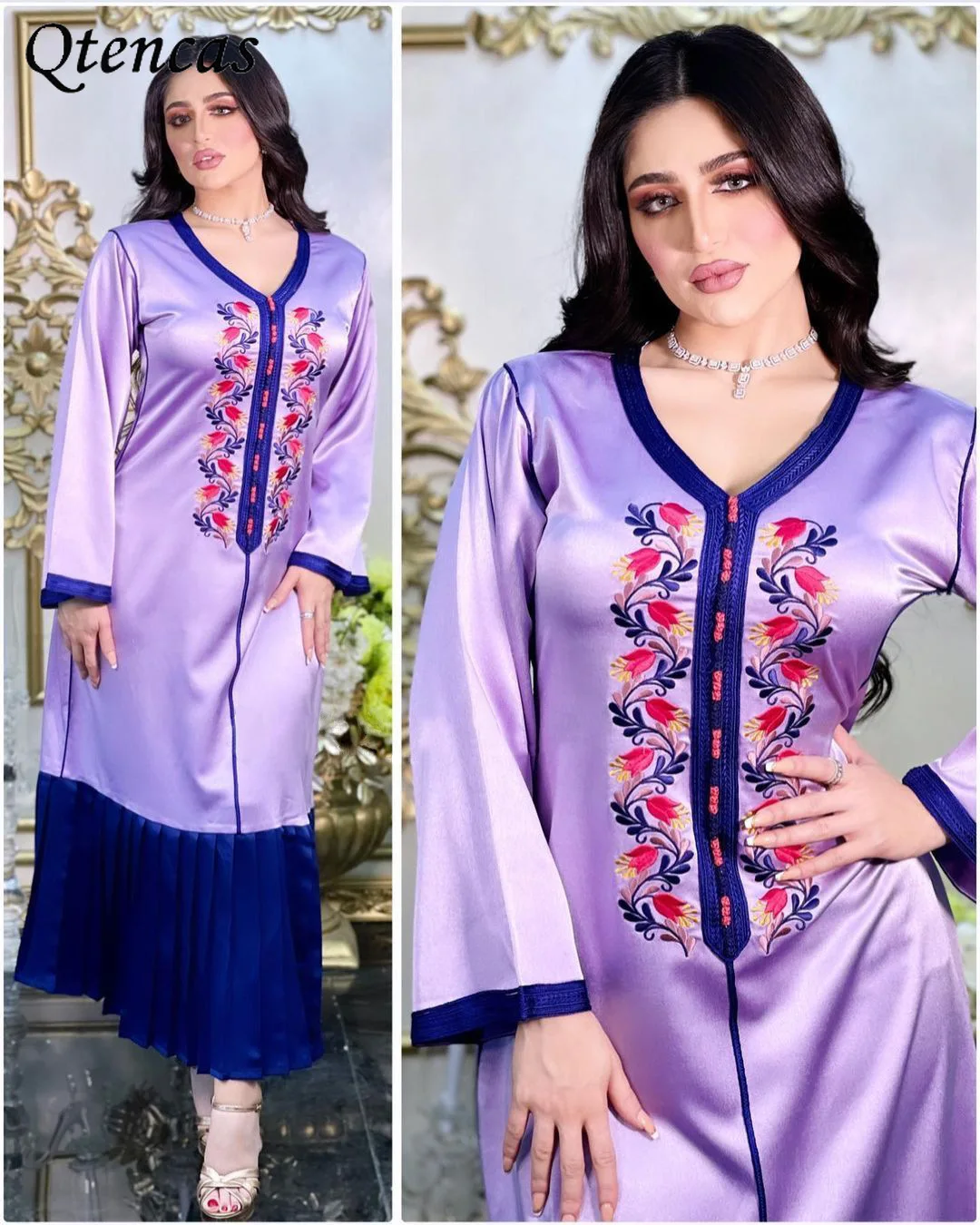 Eid Abaya Дубай, Турция мусульманский хиджаб платье с оборками Арабская абайя для женщин африканские платья мусульманский Caftan Marocain Djellaba Femme