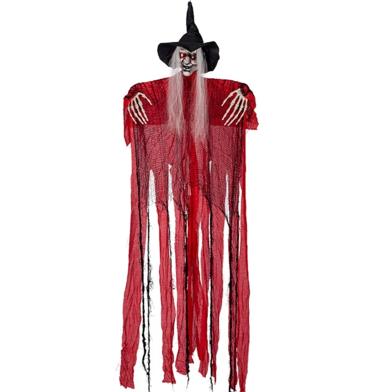 

Halloween 67" Light Up Witch Dector Animated Talking and Sound Activated Skeleton Illuminate Your Outdoor Space Drop ship