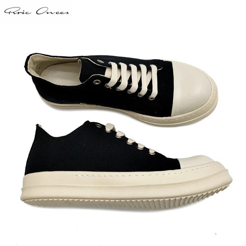 

High Street Brand Rick RO low top Canvas Board Shoes Owens Sneakers Men Shoes Mens Casual Shoes Men's Canvas Sneakers