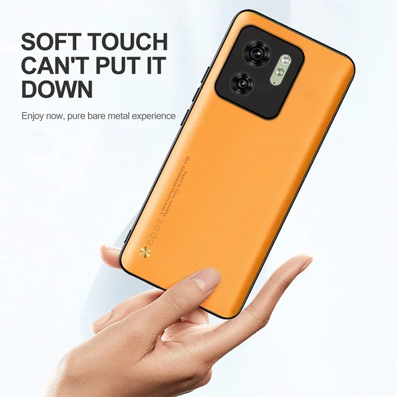 Однотонный Кожаный противоударный защитный чехол для Motorola Edge 40 Edge40 мягкая