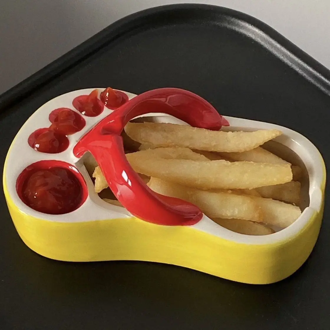 

Ash Tray Flip Flops Ketchup Soy Sauce Dipper Ceramic Salad Saucer Dipping Bowl Cute Mini Snacks Plate Seasoning Container