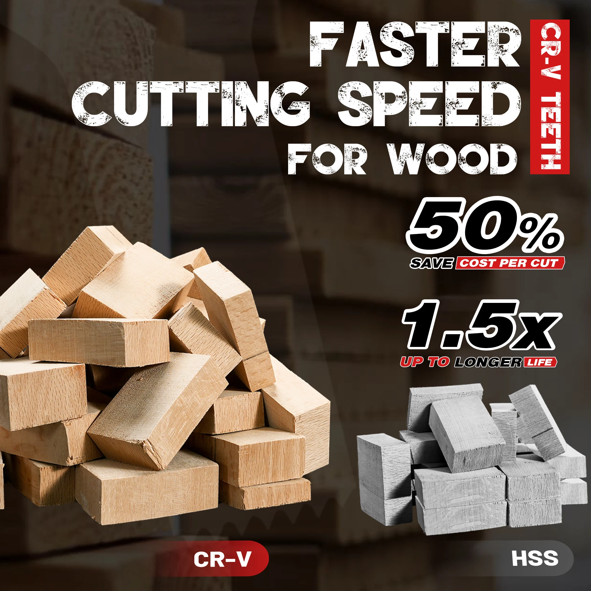 Узкое колеблющееся полотно пилы EZARC Cr-V в 1 упаковке 10 мм зерно для точной резки