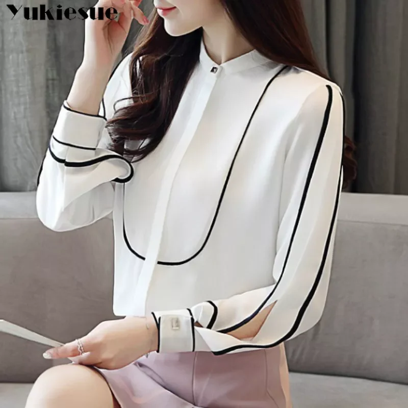 

long sleeve OL office summer women's shirt blouse for women blusas womens tops and blouses chiffon shirts ladie's top