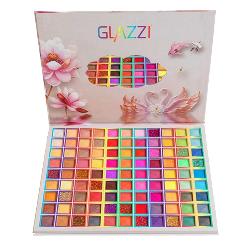 

GLAZZI 99 Colors Professional Stage Makeup Eyeshadow Palette Long-Lasting Waterproof Eye Shadow Glitter Eye Cosmetic Tools