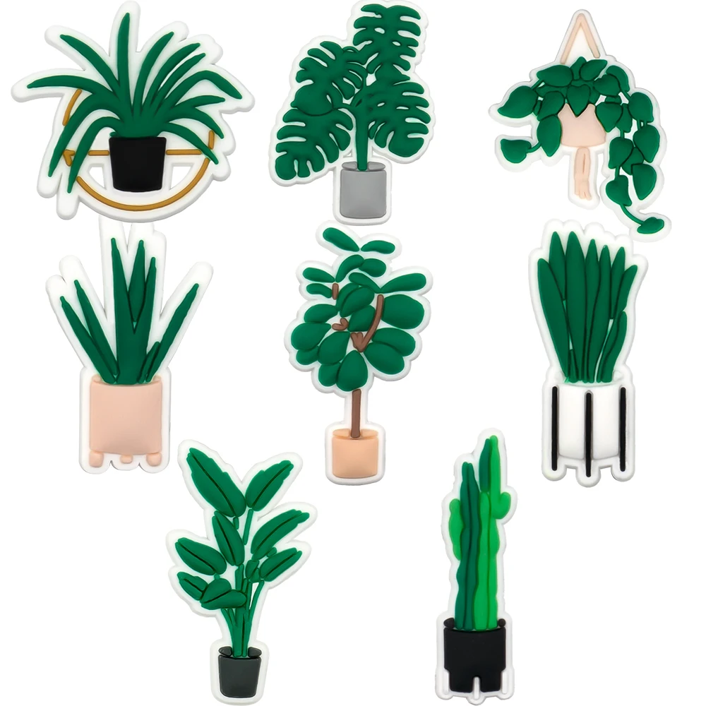 8 шт. набор украшений для обуви в виде растений