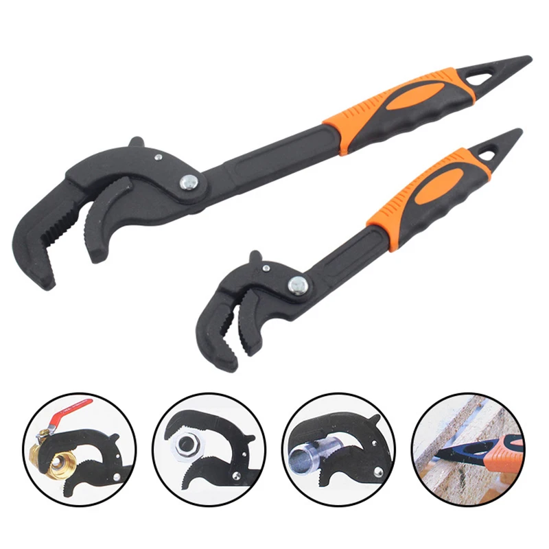 

14-30 / 30-60mm Universal Key Pipe Wrench Open End Spanner Set High-carbon Steel Snap N Grip Tool Plumber Multi Hand Tool