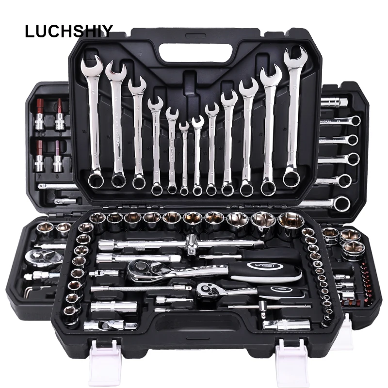 Профессиональный ручной инструмент для ремонта автомобиля, 10/52/59/82 шт. Профессиональный ручной инструмент для ремонта автомобиля, 10/52/59/82 шт.