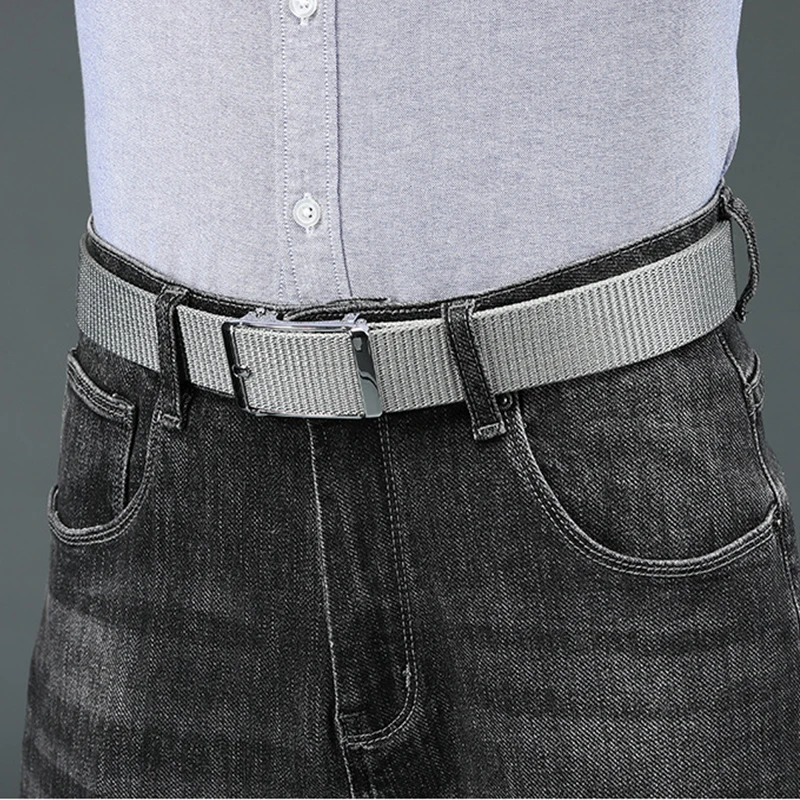 

Nylon Automatic Buckle Men Belt Outdoor Tactical Belt Military Gifts Belt Alloy Buckle Breathable Belts for Men Cowboy Designer
