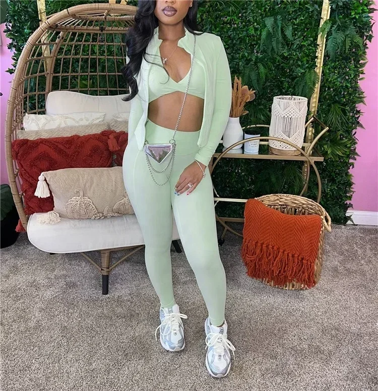 GIOIO комплект из 3 предметов для фитнеса и йоги женский однотонный спортивный