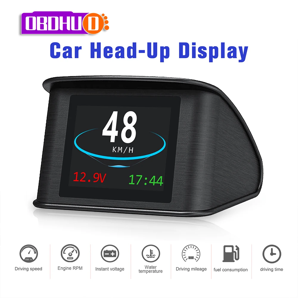 obdhud p10 car obd2 head up display hud on board computer digital speedometer with fuel consumption auto electronic accessories free global shipping