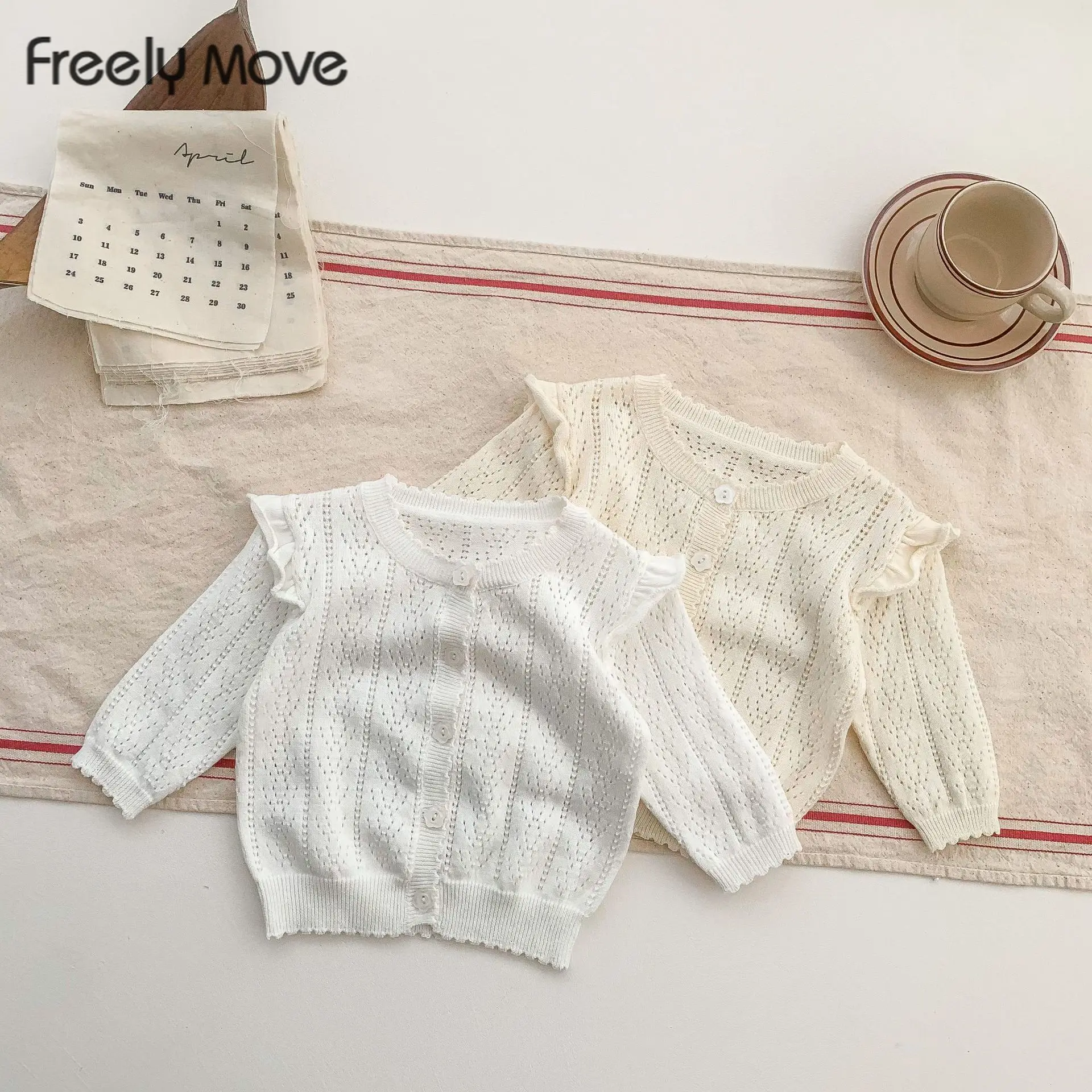 

Freely Move Baby Casual Basic Sweater O Neck Thick Kids Soft Hollow Out Wool Clothing for Boys Girls Autumn Winter Sweaters