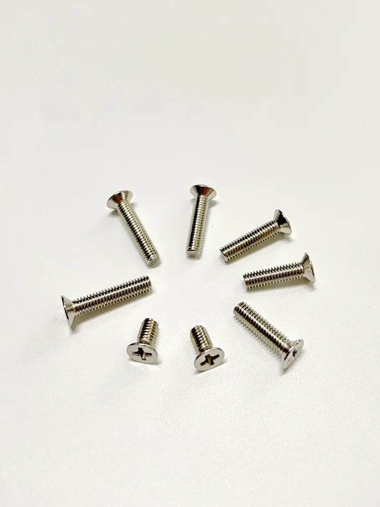 Никелированный Железный материал металлические крепежи с потайным крестовым