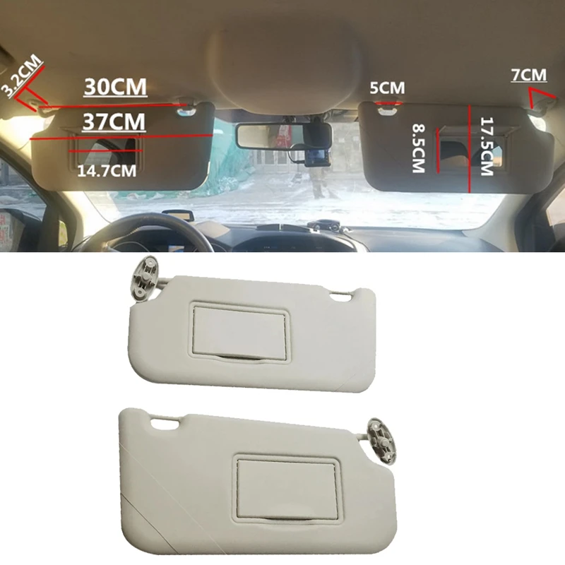 1 пара передний боковой солнцезащитный козырек с зеркалом для макияжа Ford Focus 2012-2018