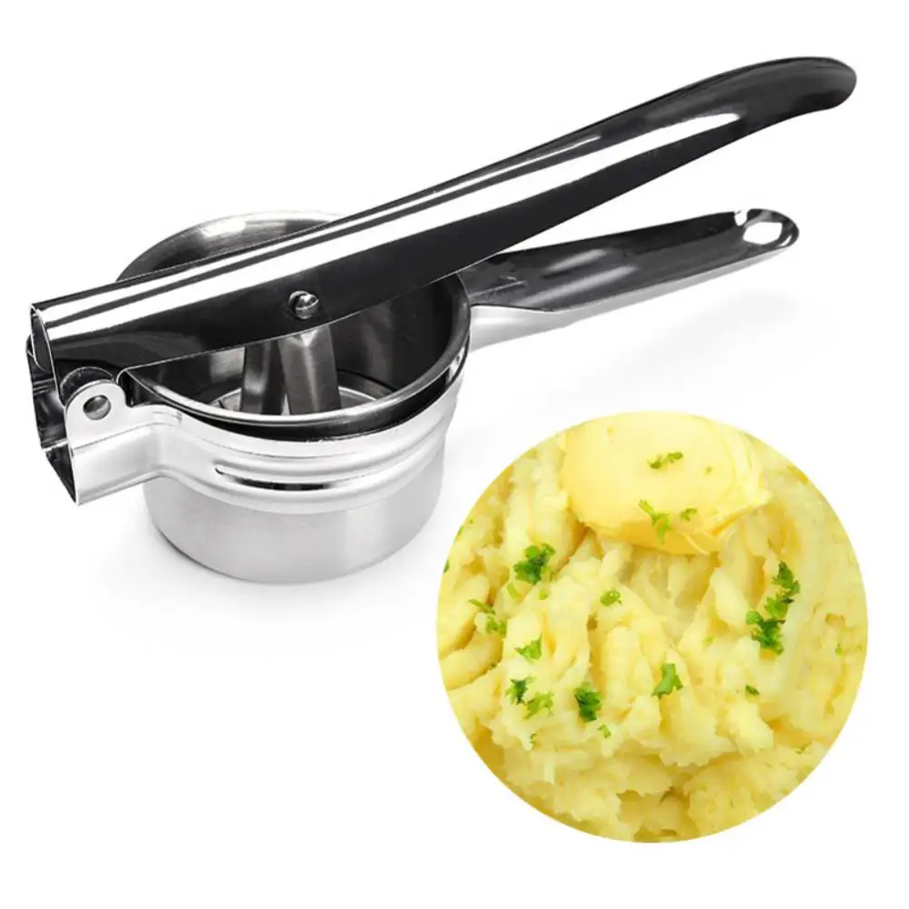 

1pcs Stainless Steel Potato Ricer Masher Fruit Vegetable Press Juicer Crusher Squeezer Household Kitchen Cooking Tools Hot Sales