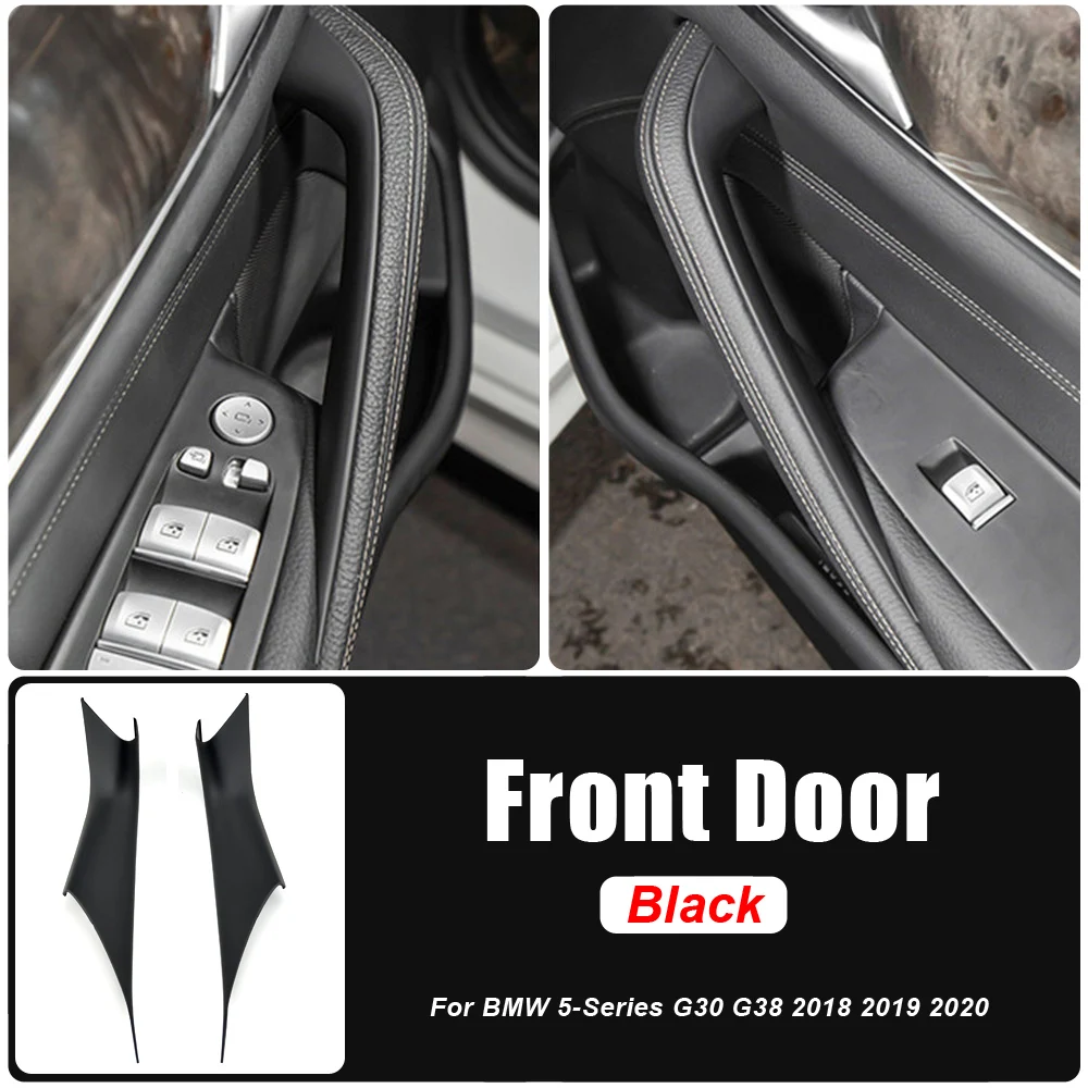 Interior Carbon Fiber Texture Door Handle Pull Protective Cover Trim For BMW 5 Series G30 G38 525li 528 530 540 2018 2019 2020 Interior Carbon Fiber Texture Door Handle Pull Protective Cover Trim For BMW 5 Series G30 G38 525li 528 530 540 2018 2019 2020