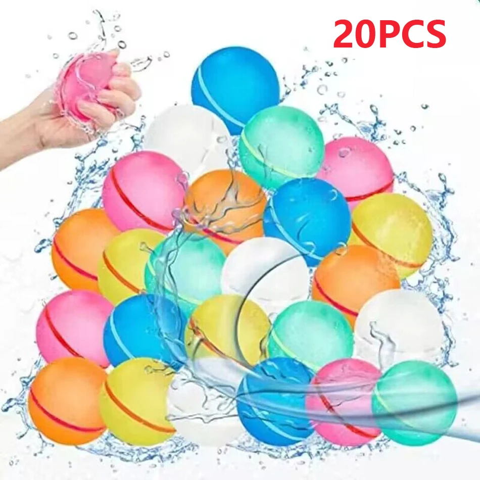 

Magnetic Reusable Water Balloons Refillable Water Balloon Quick Fill Self Sealing Water Bomb Splash Balls for Kids Swimming Pool