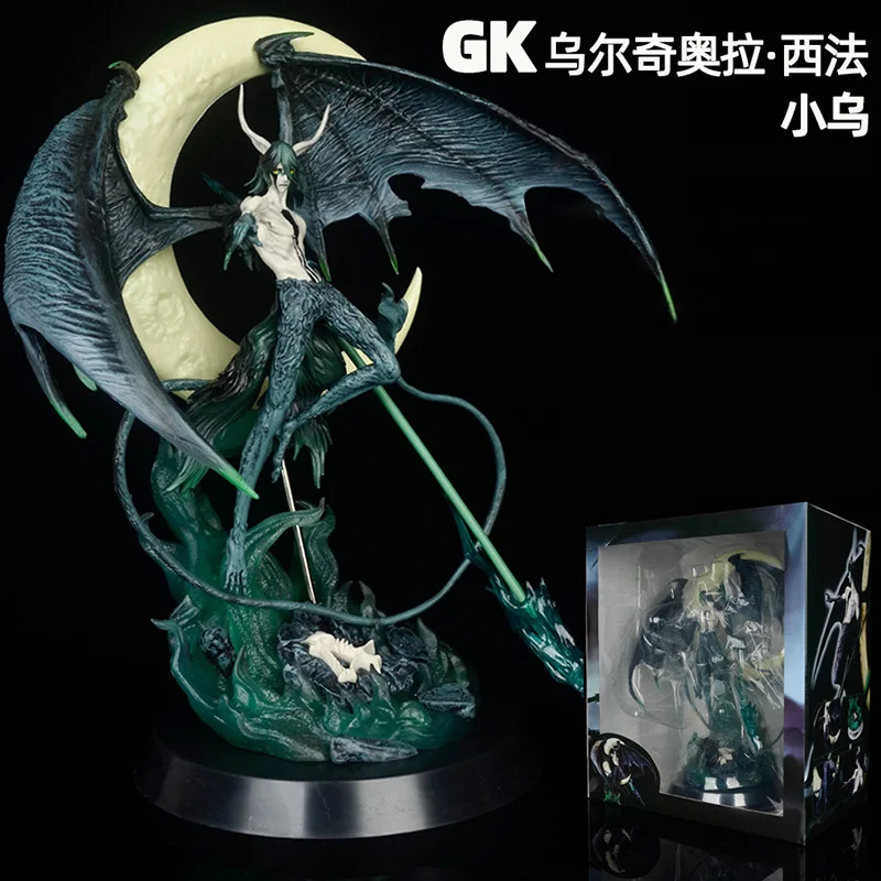 

40 см отбеливающая фигурка Ulquiorra Cifer со светильник кой, аниме фигурка, статуэтка из ПВХ, Коллекционная модель, украшение для стола, игрушки, по...