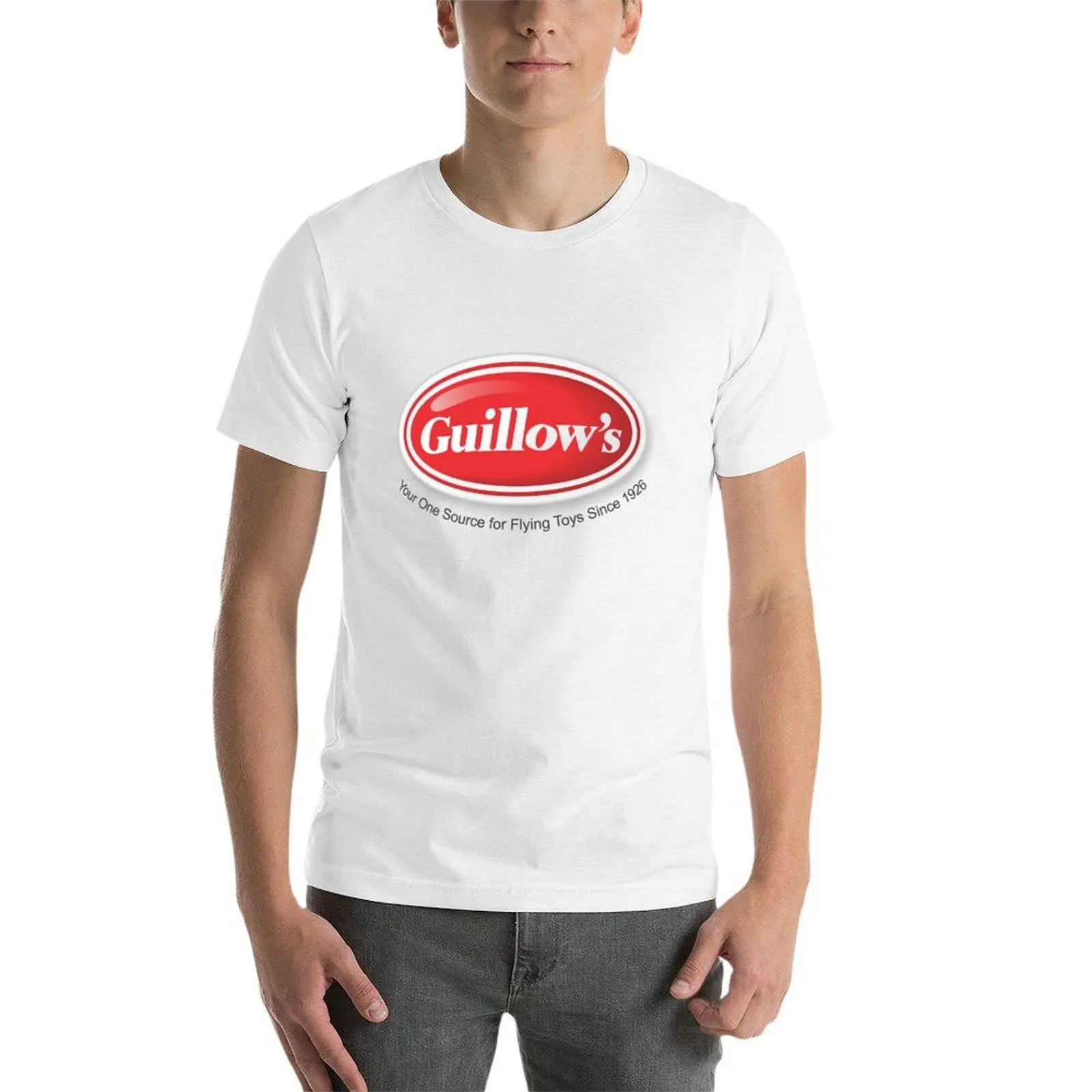 Фото Футболка Guillow Logo с черным логотипом и надписью, базовая модель с коротким рукавом. №3