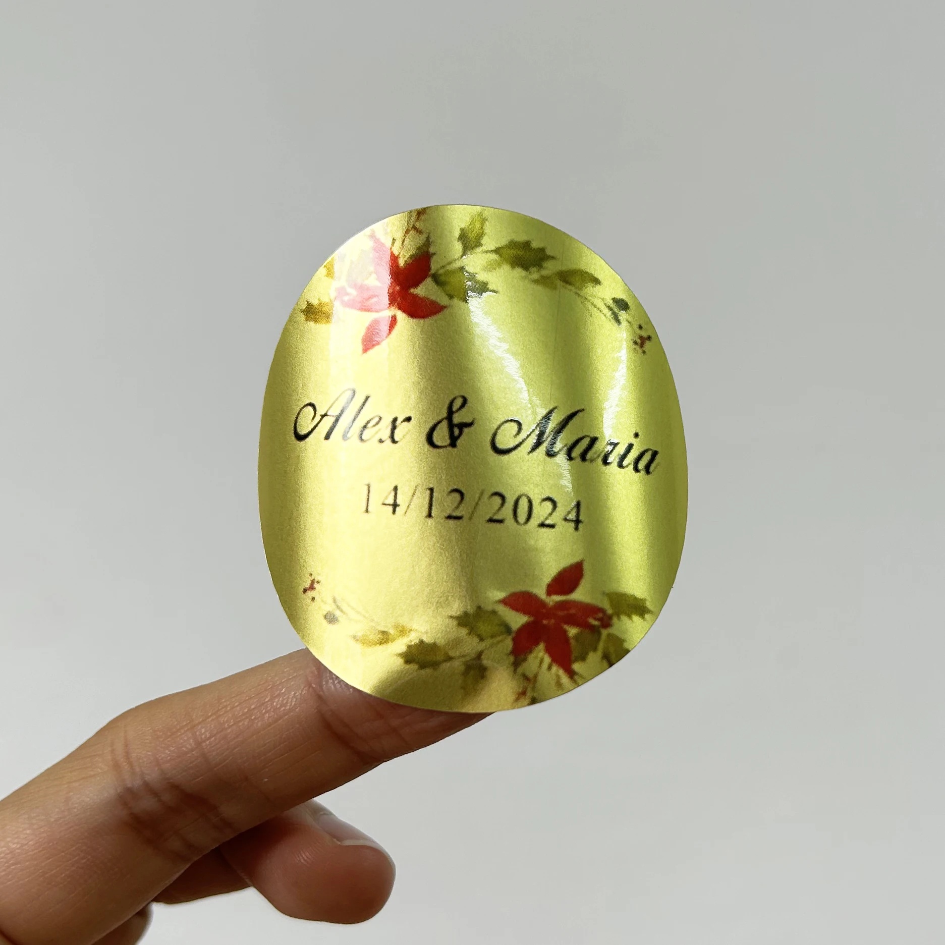 Легкие матовые золотые наклейки по индивидуальному заказу персонализированный