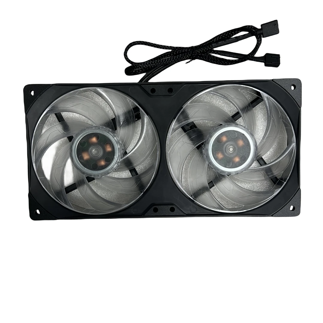 Вентилятор охлаждения Coolermaster, 12 В постоянного тока, 0,3 а, FA24025M чехол 5 в ARGB PWM, серверный вентилятор twins, 1 пара