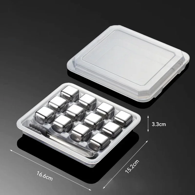 Многоразовые кубики льда из нержавеющей стали