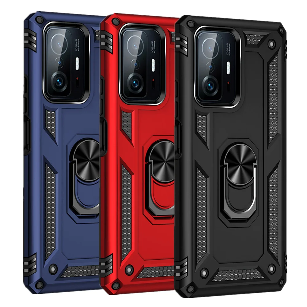 

For Mi 11T 11TPro Case For Mi11T Mi 11T Pro 5G Armor Magnet Car Holder Ring Cover For Xiaomi 11t Mi11t mi 11 t pro Xiaomi11t