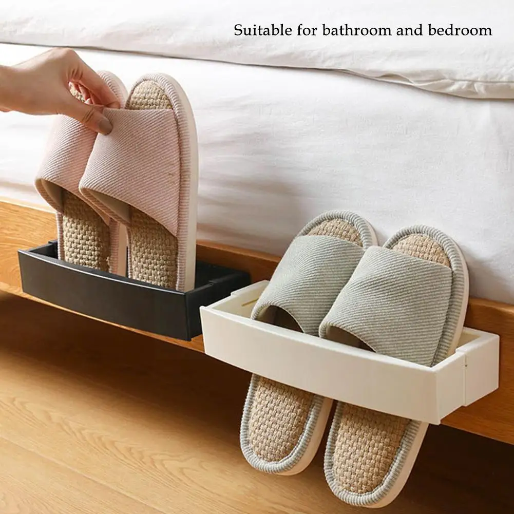 

Slipper Storage Rack Wall-mouted Organizers Space-saving Shoes Home Rack Organization Storage Towel Storage Bathroom E0P1
