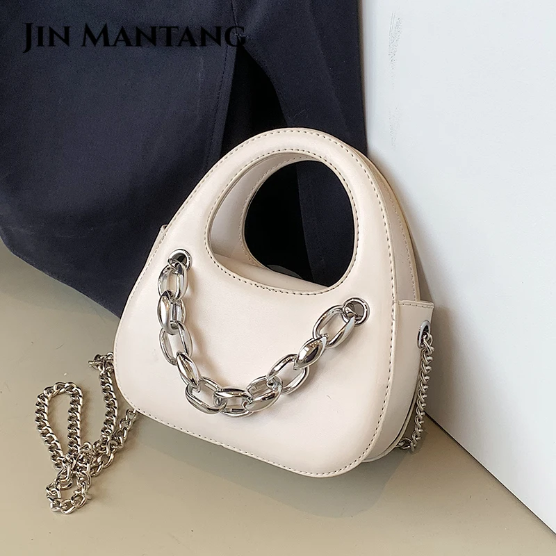 

Luxury Designer Women's Small PU Leather Shoulder Crossbody Bags for Women 2022 Purses and Handbags Lady Thick Chain Cute Totes