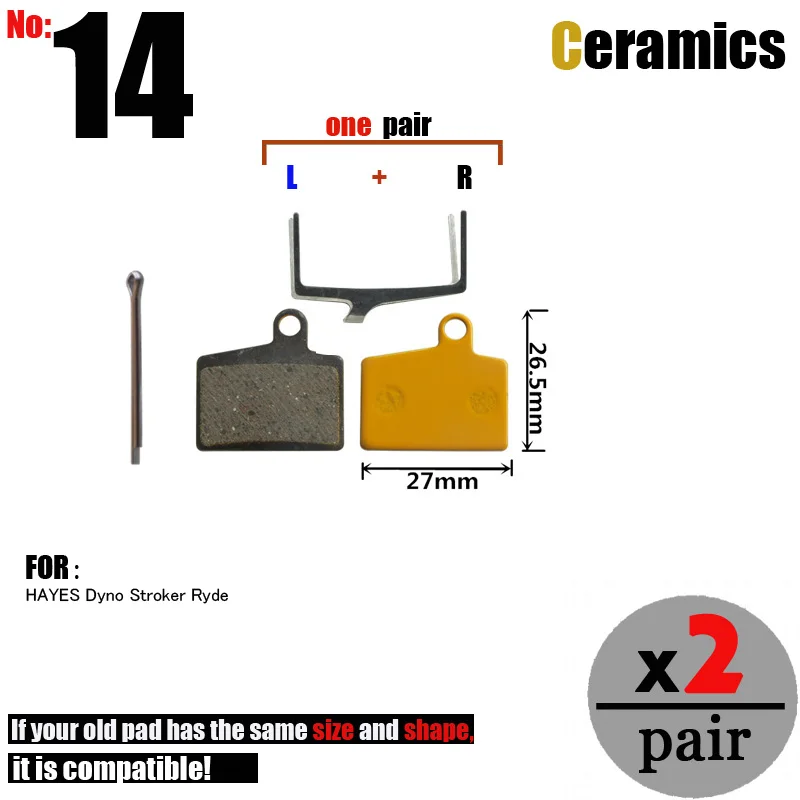 DELT 2-парные велосипедные дисковые тормозные колодки для Hayes Stroker Ryde и Dyno MTB