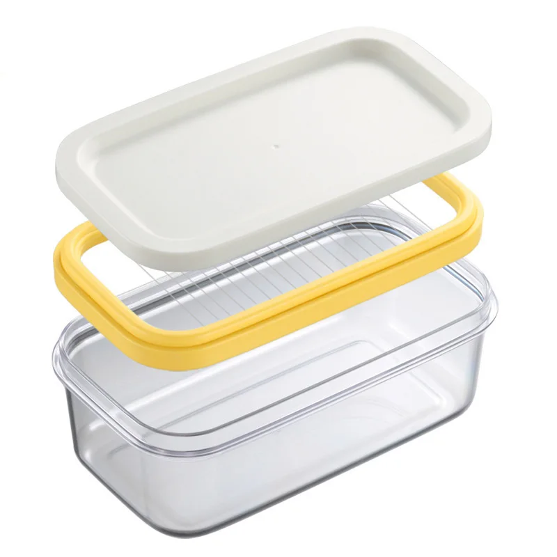 

2 In 1 Butter Slicer Saver Keeper Case Butter Container Storage With Lid Refrigerator Organizer