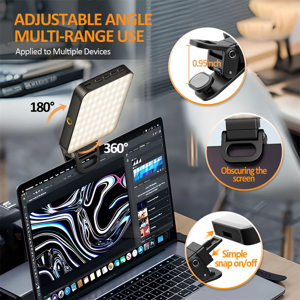 2024 Магнитный фонарь для селфи 3000K-6500K светодиодный карманный фото-и видеосъемки