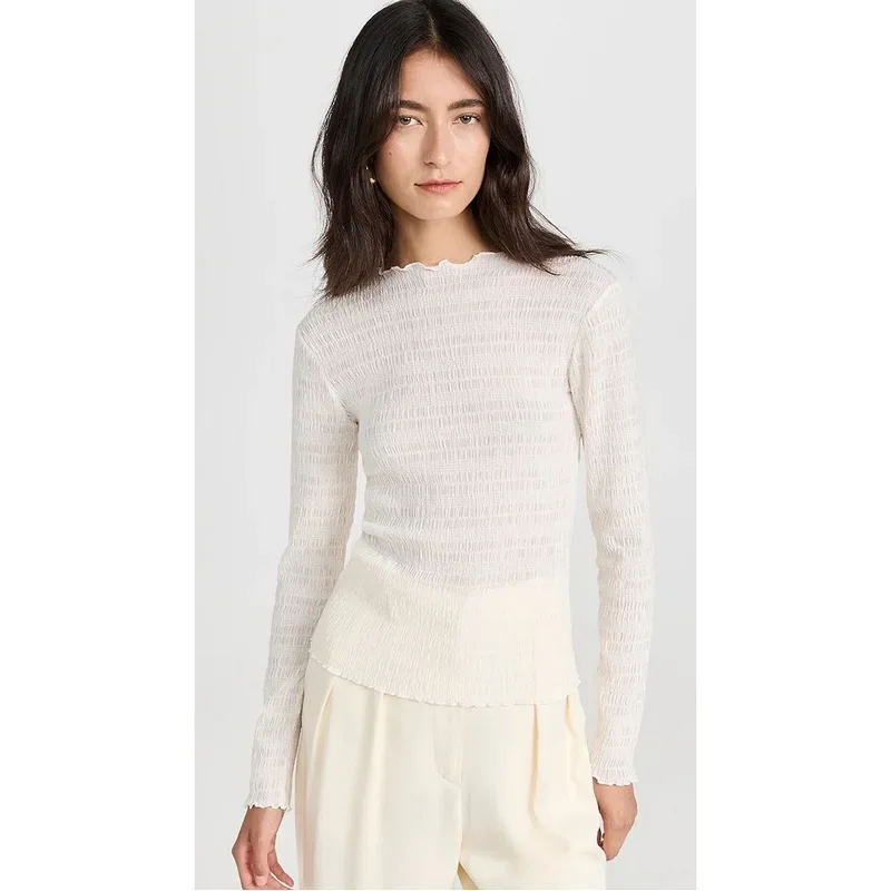 NicheVce женская рубашка с длинным рукавом 2024 новый высококачественный легкий