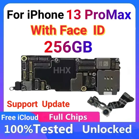 Полностью протестированная материнская плата для iPhone 13/13Pro/13ProMax, материнская плата с разблокированной логической платой Face ID, чистая пластина iCloud, 100%