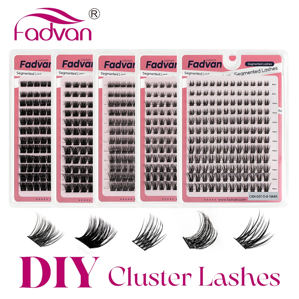

Fadvan кластер наращивание ресниц 12 рядов натуральная мягкая большая емкость индивидуальные сегментированные ресницы инструменты для макияжа