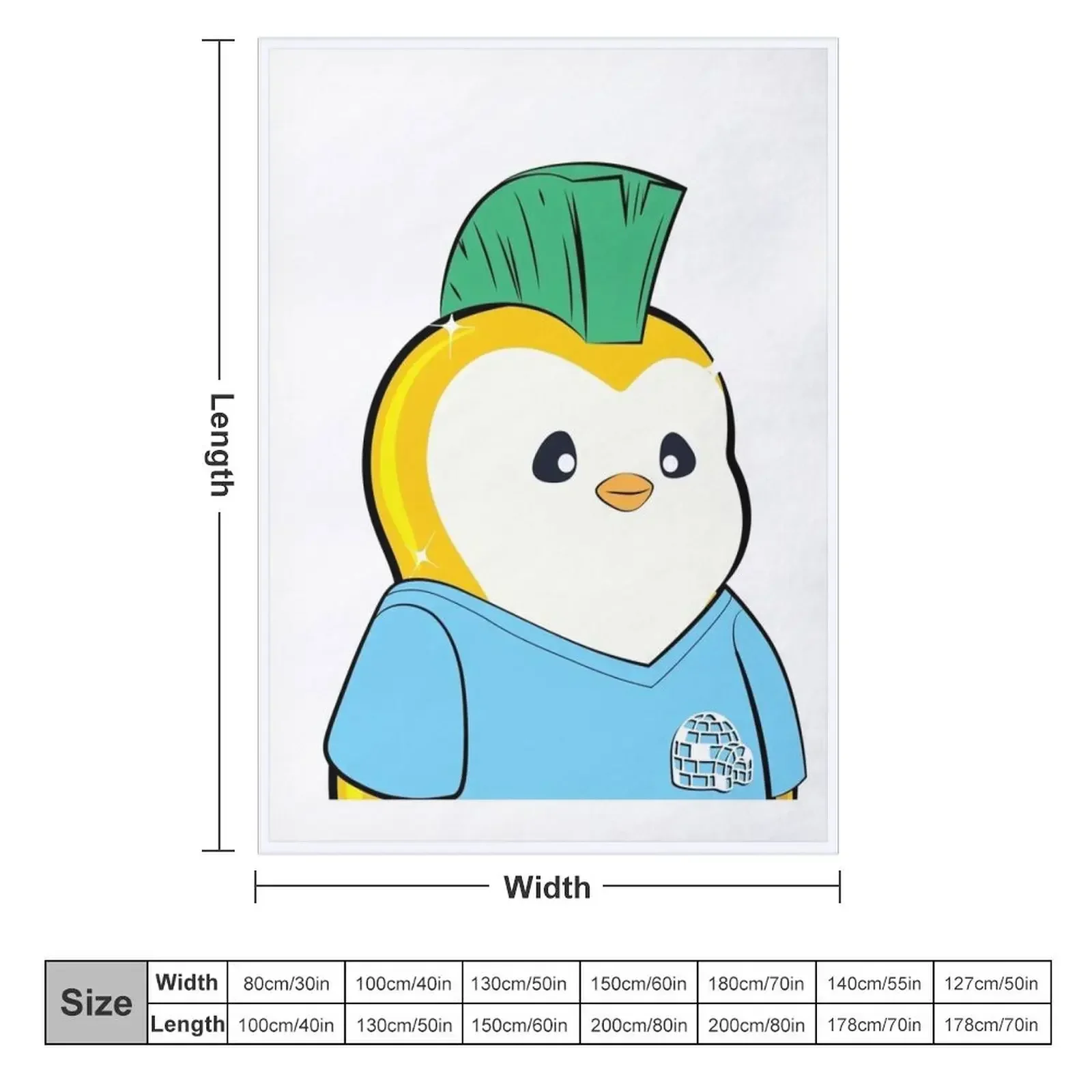 Пудги Пингвин # 3403 nft Пухлые забавные животные Плед Красивые подарочные одеяла