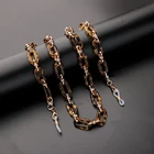 Цепочка для очков, шнурок с леопардовым принтом, из акрила, для очков, для чтения ожерелья