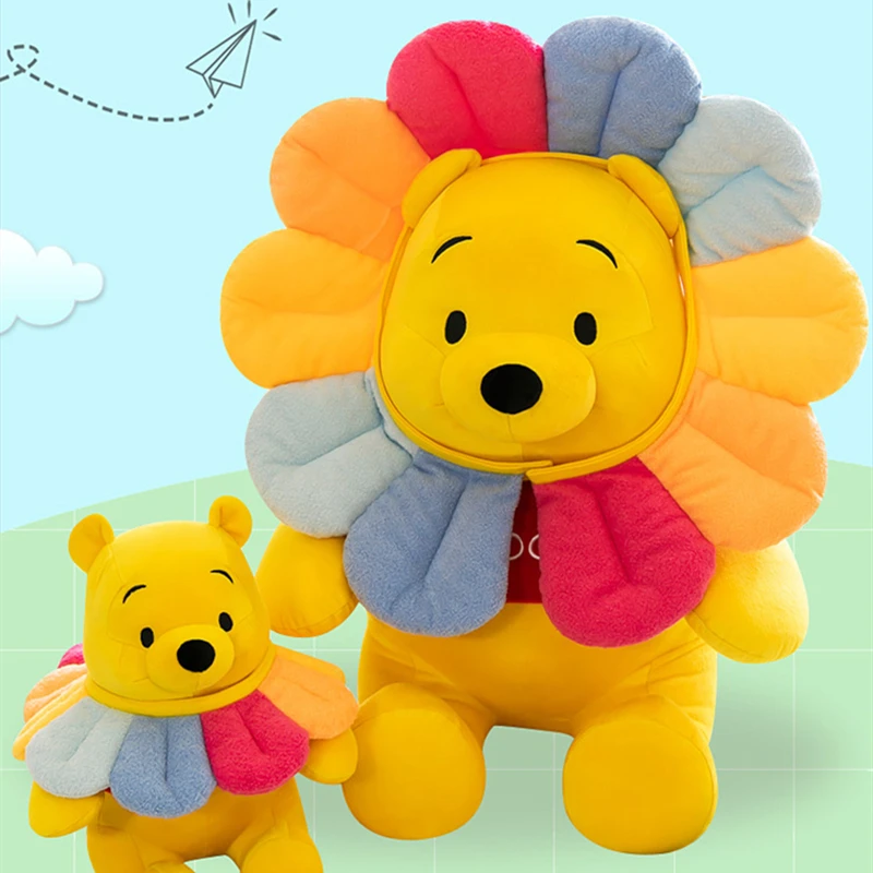 

Disney Winnie The Pooh Wearing Sunflower Plush Stuffed Toys Children's Birthday Christmas Holiday Gifts Room Decoration