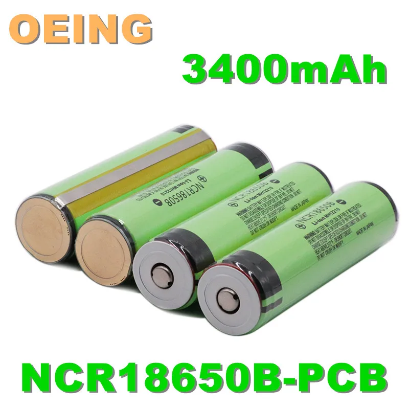 

NEWEST Protected Original Panasonic 18650 NCR18650B 3.7V 3400mAh Rechargeable Li-ion Battery Batteries with PCB