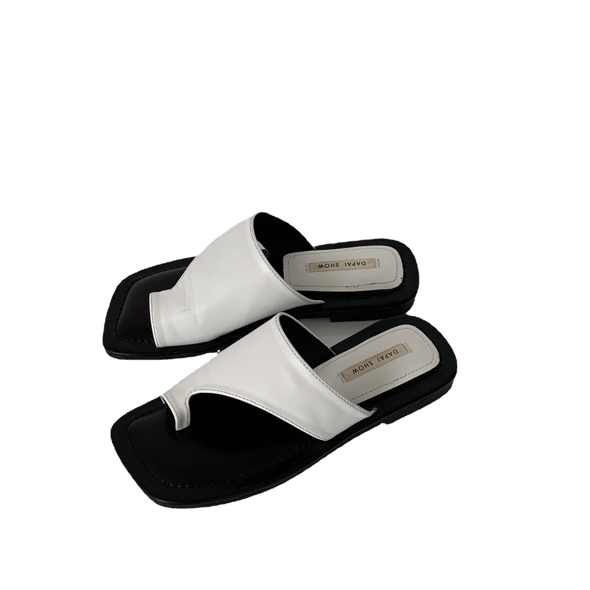 FAFA Soft Soled Sandals And Slippers For Women Wearing Half Slippers For Women Flat Bottomed Slackers With Toe Roman Beach Shoes