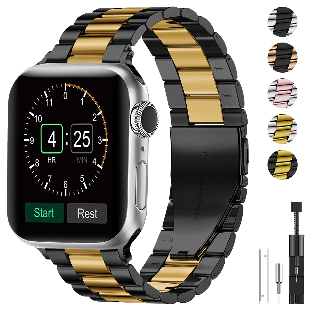Metal Strap Compatible with Apple watch UItra 8 7 45mm 44mm 42mm 41mm 40mm 38mm Metal stainless steel strap for iwatch 6 5 4 se