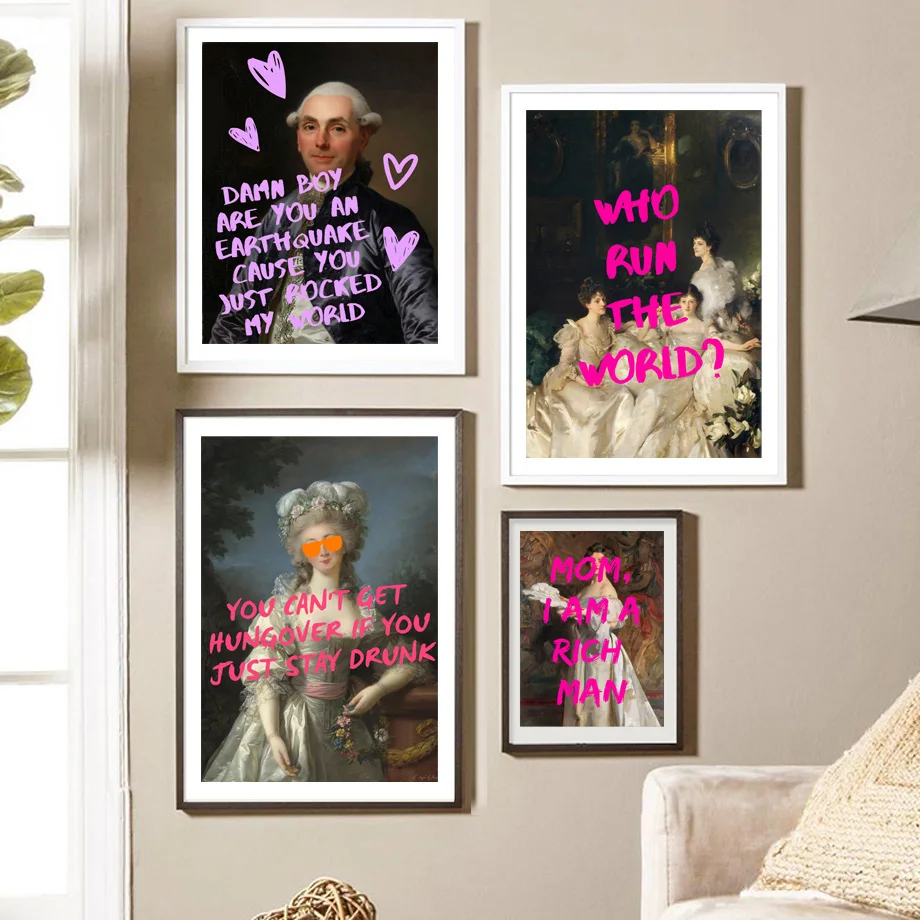 Забавная вдохновляющая Цитата винтажная абстрактная феминизм Художественная