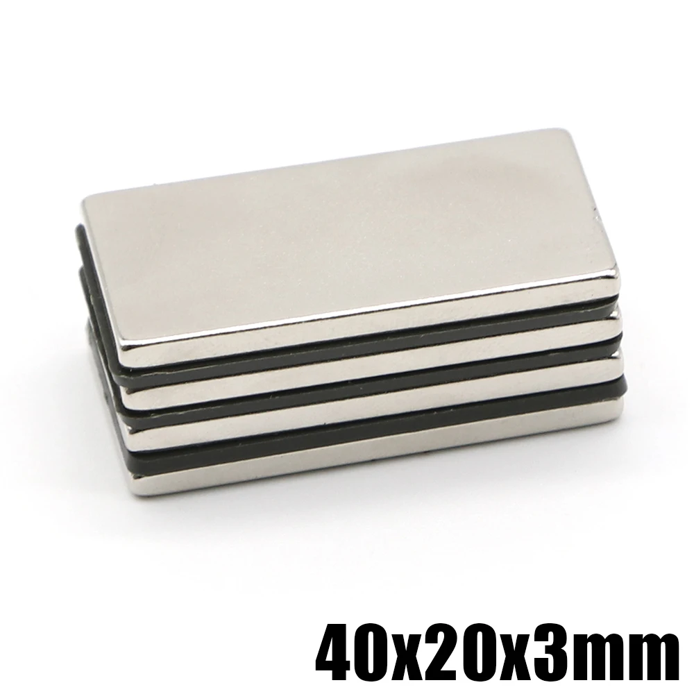 1/2/5/10/20 шт. 40x20x3 неодимовый магнит 40 мм x 20 3 N35 NdFeB блок супер мощный сильный