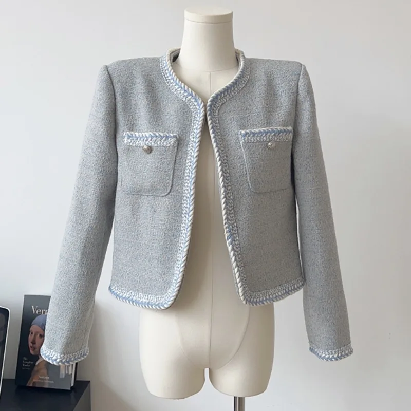 

2023 Fall Winter New French Tweed Women Jacket Coat Woolen Short casaco feminino chaquetas para mujeres jaqueta feminina abrigo