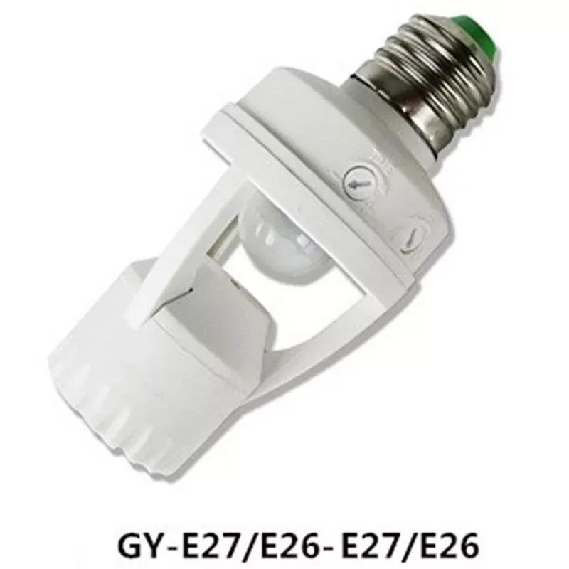 

E27 Motion Sensor LED bulb Light Base Lamp plug Holder Switch 100-240V Detector E27 Light Control Smart Bulb Socket Adapter