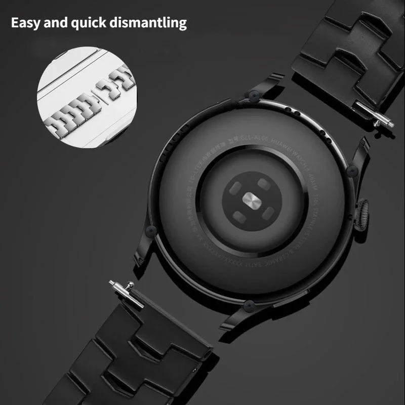 22mm Universal Titanium Metal Strap for Huawei Ultimate GT2 GT3 Pro 46mm for Samsung Watch 3 45mm S3 Amazfit Business Bracelet